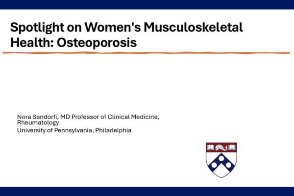 Spotlight on Women’s Musculoskeletal Health